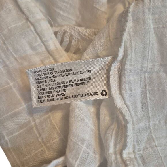 Knox Rose Women's White Cotton Peasant Dress - Picture 15 of 16